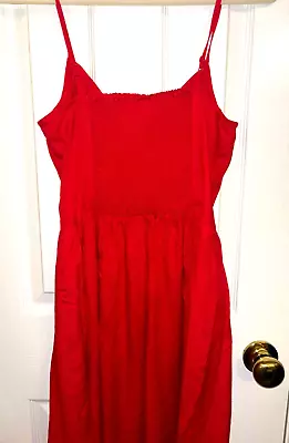 H&M Divided Sundress Size 6 Red Elastic Back Halter Dress NEW NWT • $12.99