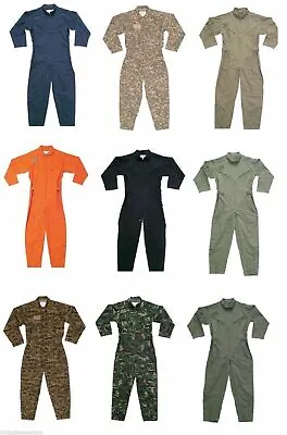 SALE!  Flight Suit AF Style Flight Coveralls Camo Or Solid ROTHCO - SAVE 20% OFF • $69.99