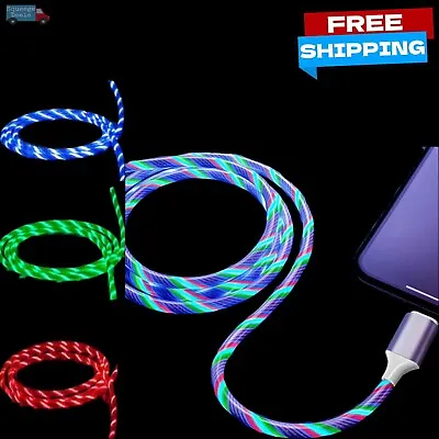 Light Up Phone Charger LED Fast Charging USB Cable Cord For IPhone Type C Micro • $7.99