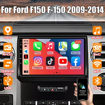 Android 13 Car Stereo Radio GPS NAVI Apple Carplay For Ford F-150 F150 2009-2014 • $188.95