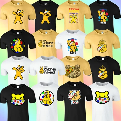 £8.99 • Buy Children In Need Pudsey Bear Kids Tshirt Charity Spotty Girls Boys Top T Shirt