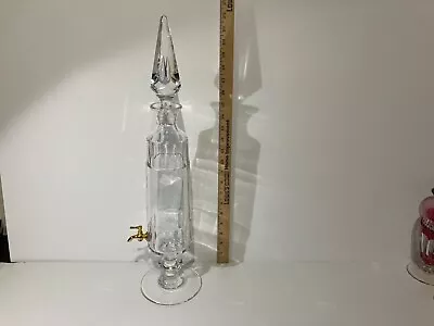 Val St Lambert Apothecary Decanter With Spigot • $150