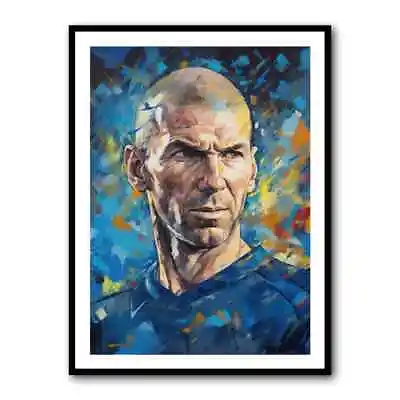 Zinedine Zidane Abstract Portrait PREMIUM POSTER PRINT HIGH QUALITY THICK Paper • $6.23