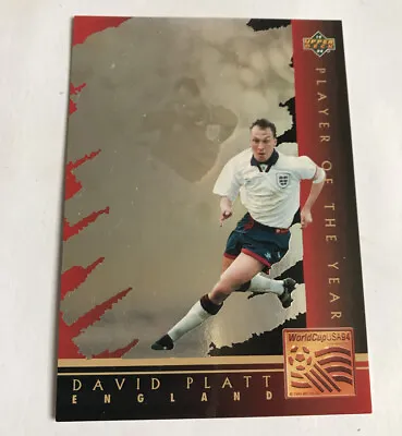 £9.99 • Buy Vintage World Cup USA 94 David Platt England Football Player Card WC3 Upper Deck