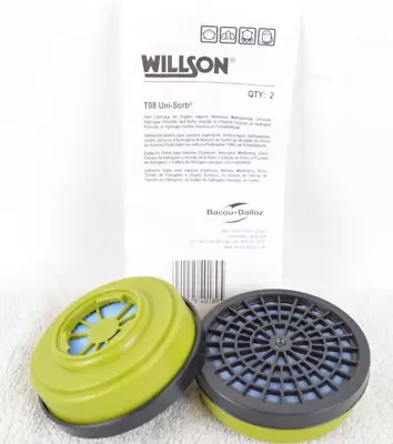 Willson T08 Uni-Sorb Replacement Cartridge For Respirator Mask ONE Pair NOS • $9.95