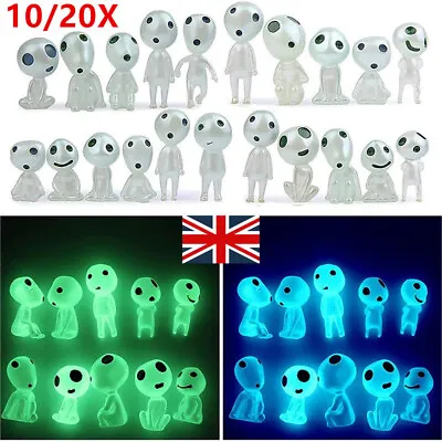 10PCS Luminous Ghost Tree Elves Glow In The Dark Fairy Miniature Halloween Decor • £12.29