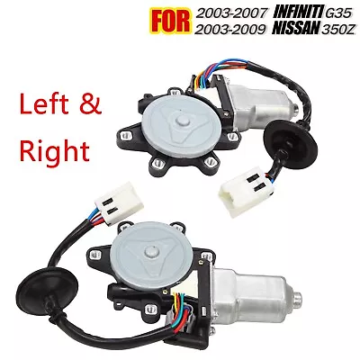 Power Window Regulator Motors Front Left + Right For Nissan 350Z & Infiniti G35 • $42.99