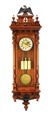 58 H German Gustav Becker 3 Weight Grand Sonnerie Vienna Regulator Wall Clock • $3500