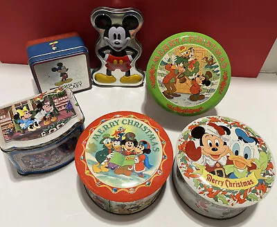 Lot Of 6 Disney Christmas And Watch Tins • $15