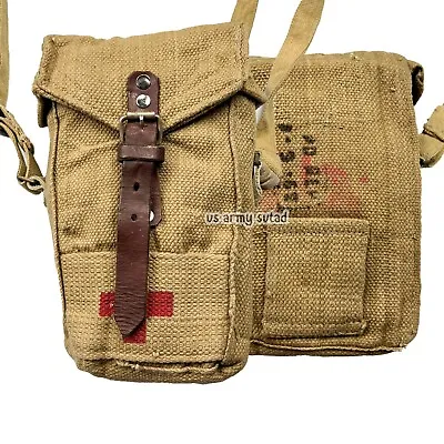 Vintage Shoulder Military Bag Haversack Army Vintage Canvas Retro Travel • $11