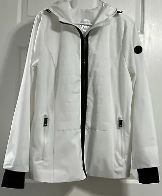 Michael Kors Rain Jacket In White W/ Black Accents Size L • $9