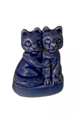 Vintage Wade Whimsies - Twin Blue Cats - Red Rose Tea • Made In England • $12.96