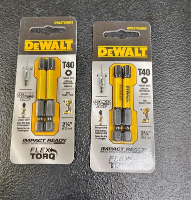 DEWALT 2x 2-packs Of T40 Torx Impact Bits. • $4.99