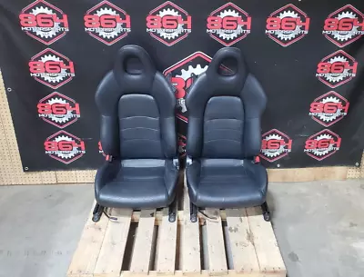 2002 Honda S2000 Ap1 F20c 2.0l Oem Black Leather Rh Lh Front Seats #79 • $1099.99