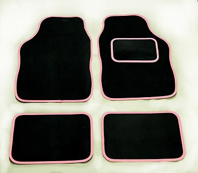 VOLKSWAGEN VW BEETLE UNIVERSAL Car Floor Mats Black & PINK • $12.42