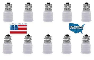 NEW! 10pcs E12 To E14 Extend Base Edison Light Bulb Lamp Adapter Converter Screw • $10.49