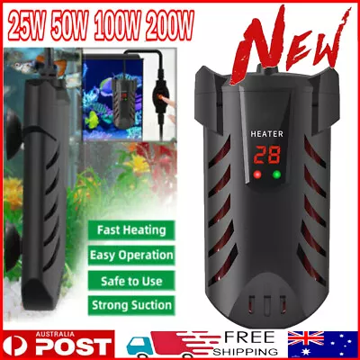 25-200W Aquarium Water Heater Fish Tank Thermosafe LED Digital Submersible • $19.59