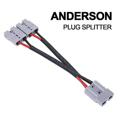 50 Amp Anderson Plug Connector Double Y Adapter Splitter 6mm Cable • $23.95