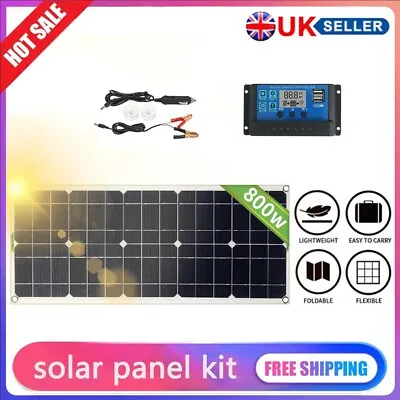 800W Caravan Solar Panel Kit 100A Controller  12V Battery Charger Camping Boat • £26.49