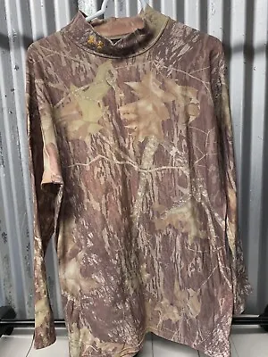 Under Armour Shirt Adult 3XL Mossy Oak Break Up Camouflage Long Sleeve Outdoor • $14.99