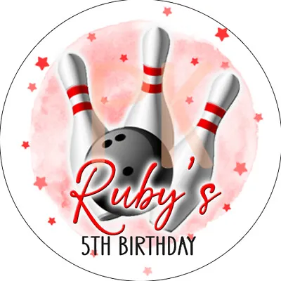 £2.50 • Buy PERSONALISED Birthday Party Thank You STICKERS / LABELS 24 PER SHEET Bowling 