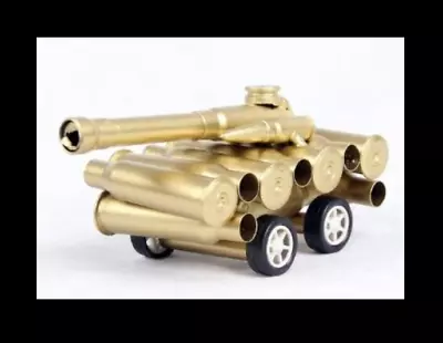Rustic Military Tank Made From Bullet Casings Man Cave Or Desk Decoration • $8.95