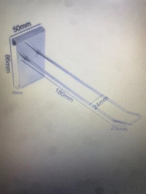 £7.50 • Buy 10 Pack 8” Euro Hooks For Grid Walls Retail Chrome Shop Display
