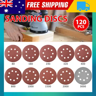 $21.61 • Buy Sanding Discs 125mm 5  8-Hole 60-3000 Grit Orbital Sander Pads Sandpaper AU
