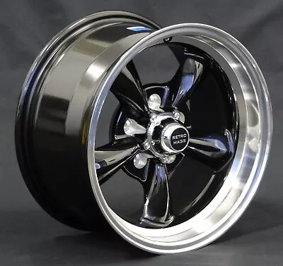 15x8 RETRO MAGS Black Wheels FORD XK XM XP XR XT XW XY XA XB XC XD XE XF 2PIECE • $625