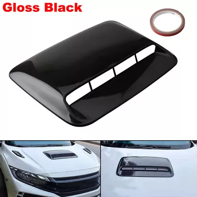 $22.99 • Buy Universal Glossy Car Air Flow Intake Hood Scoop Turbo Vent Bonnet Cover Decor