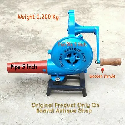 £60 • Buy Blue Forge Furnace Fan Hand Blower Pedal Type Handle Useful Collectible