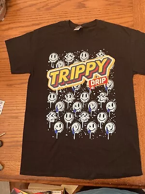 “Trippy Drip” T-shirt Top Black Size Medium Gildan Streetwear Tshirt • $12.99