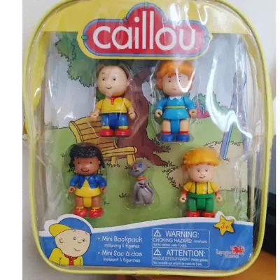 Caillou Mini Backpack 5 Figures Figurines New Sealed Yellow Clear • $40
