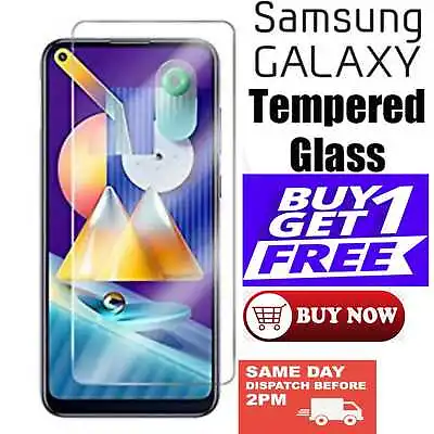 Tempered Glass Screen Protector For Samsung Galaxy A80A21A72M31M51M53M62 • £2.99