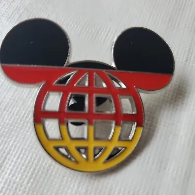 WDW Disney Mickey Icon Epcot Spaceship Earth Germany Lattice Globe Flag Pin 2016 • $7.50