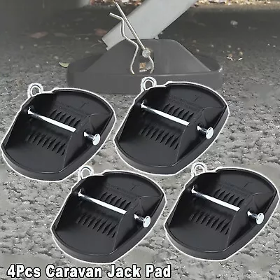 4X Accessories Outdoor Corner Steady Pads Metal Pin Caravan Jack Pad Feet RV • £16.99