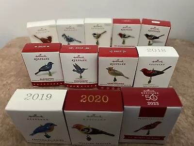 Hallmark Ornament (Miniature Beauty Of Birds Series) Lot Of 12 Mint In Box • $404.96