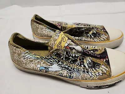 Ed Hardy Eagle Slip-On Shoes.  Mens Size 8  Style 012-086236.  • $42