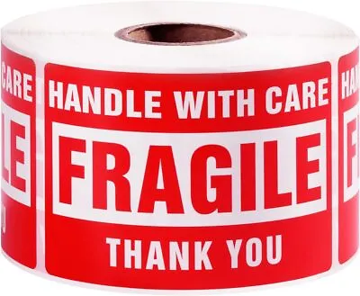 2 Roll 2 X 3 FRAGILE HANDLE WITH CARE Stickers Labels Mailing Shipping 1000 PCS • $12.89