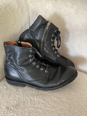 FRYE Tyler Boots Men's Lace Up Side Zip Sz 9.5 D Hipster Distressed Leather • $60