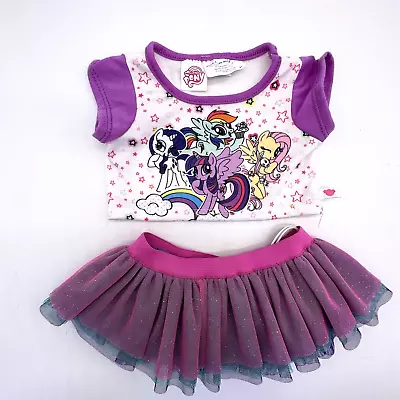 Build A Bear My Little Pony MLP Purple White Halter Top Tulle Tutu Skirt Clothes • $13.99