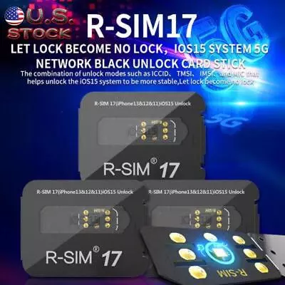 Upgrade RSIM 17 Nano Unlock Card For IPhone 13 Pro 12 Pro Max X XS Max 8 IOS 15 • $13.99