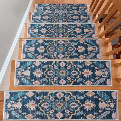 $142.34 • Buy Oriental Stair Rug, Stair Treads Rug, Non-Slip Backing Rug, Machine Washable Rug