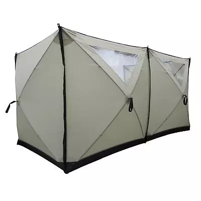 Pop Up Windbreak 4 Panel (Camping Beach Garden Shelter High Vis 5.5M Instant) • £104.99