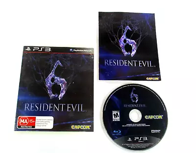 Resident Evil 6 PS3 Game MA15+ PAL R4 2012 Sony Manual Complete Tested • $16