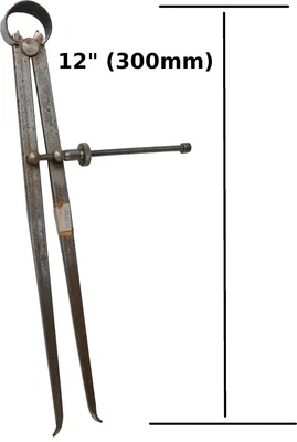 £22.99 • Buy Moore & Wright 300mm 12  Bow Spring Inside Calipers Metric Imperial Steel MW5112