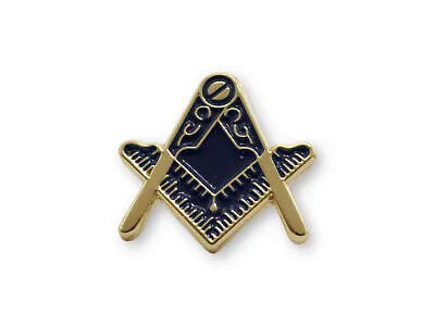 Masonic Lapel Pin With Freemasons Square And Compasses Blue And Gold LP157 • $8.63