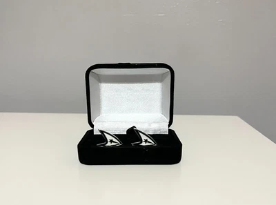 £29.99 • Buy Star Trek Insignia Cufflinks Stainless Steel In Black Presentation Box New