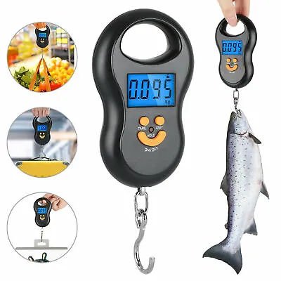 Digital Fish Scale Postal Hanging Hook Luggage Weight LCD Mini Portable 50kg/10g • $8.85