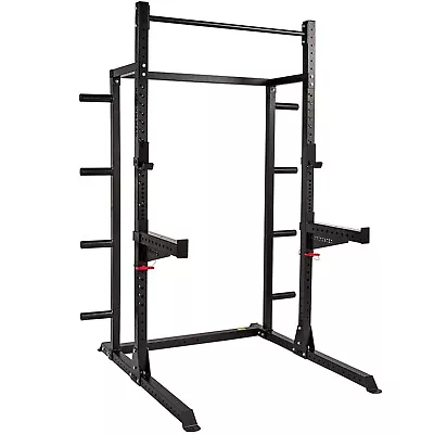 GM2 Half Power Rack Squat Cage Home Gym Weight Lifting Storage Power Spotter • £264.99